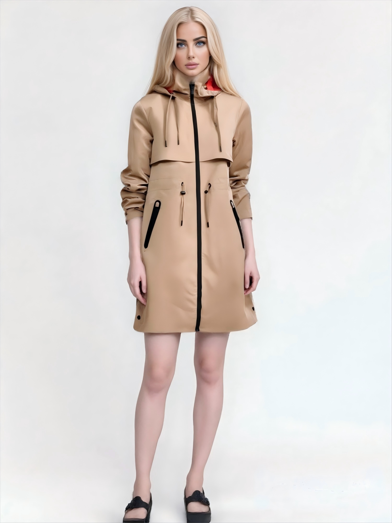 Stijlvol contrast - kleur waterdicht en ademende regenjas jas