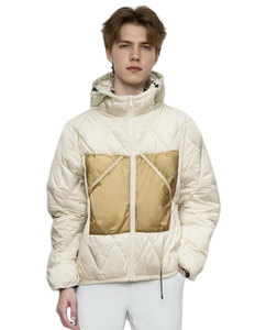 Ultra - Light Stylish Color - Blocked Men's Down - like Jacket