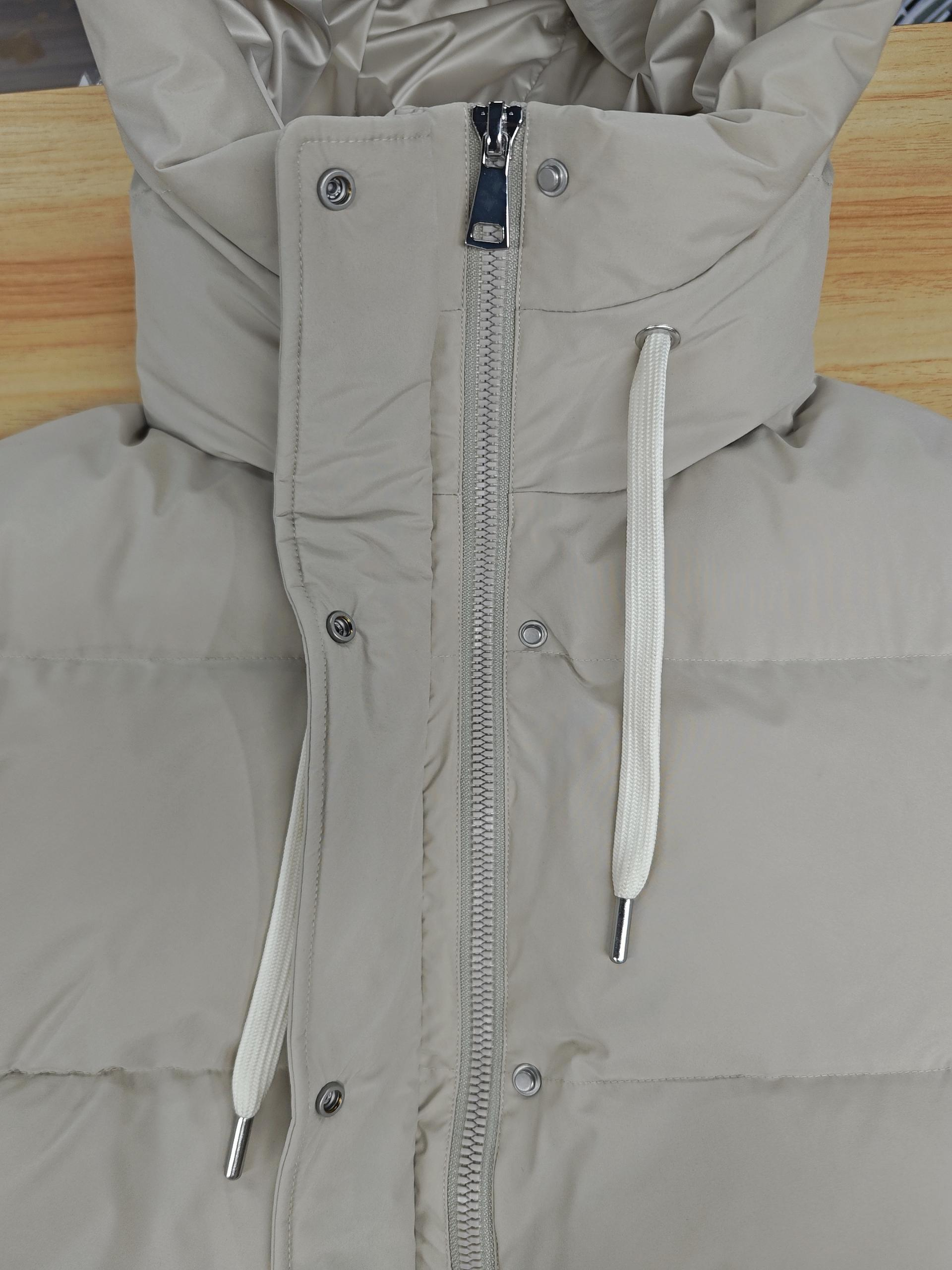 Short Puffer Coat with Satin - Matte Mix