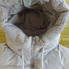Short Puffer Coat with Tweed - Matte Mix