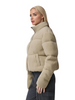 Stylish Knit Women's Cropped Down - like Puffer Coat