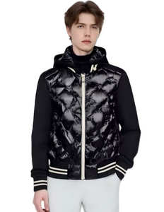 Lightweight Stylish Detachable - Hood Mixed - Fabric Men’s Jacket