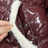 Short Puffer Coat with Fur - Lacquer Mix