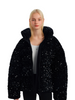 Velvet pailletten voor dames high-end down jas-winter nieuwe mid-length stand kraag, losse fit gans down