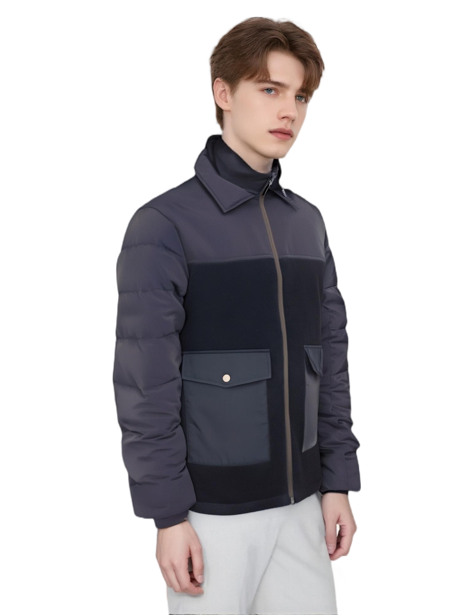 Stylish Patchwork Men's Casual Jacket