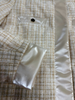 Lahka stilska tweed Patchwork Pearled Nylon Jacket