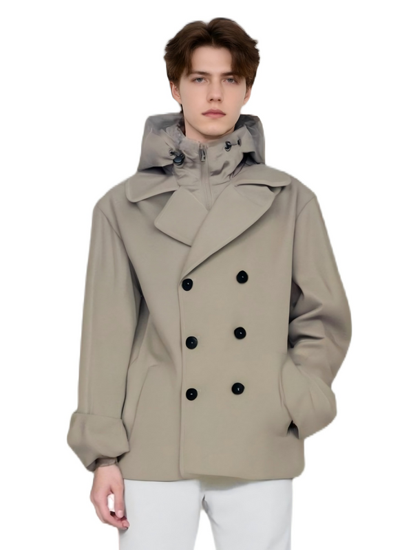Stylish Waterproof Men's Double - Breasted Trench Coat