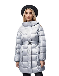 Stylish Ultra - Light Long Women's Down - like Puffer Coat