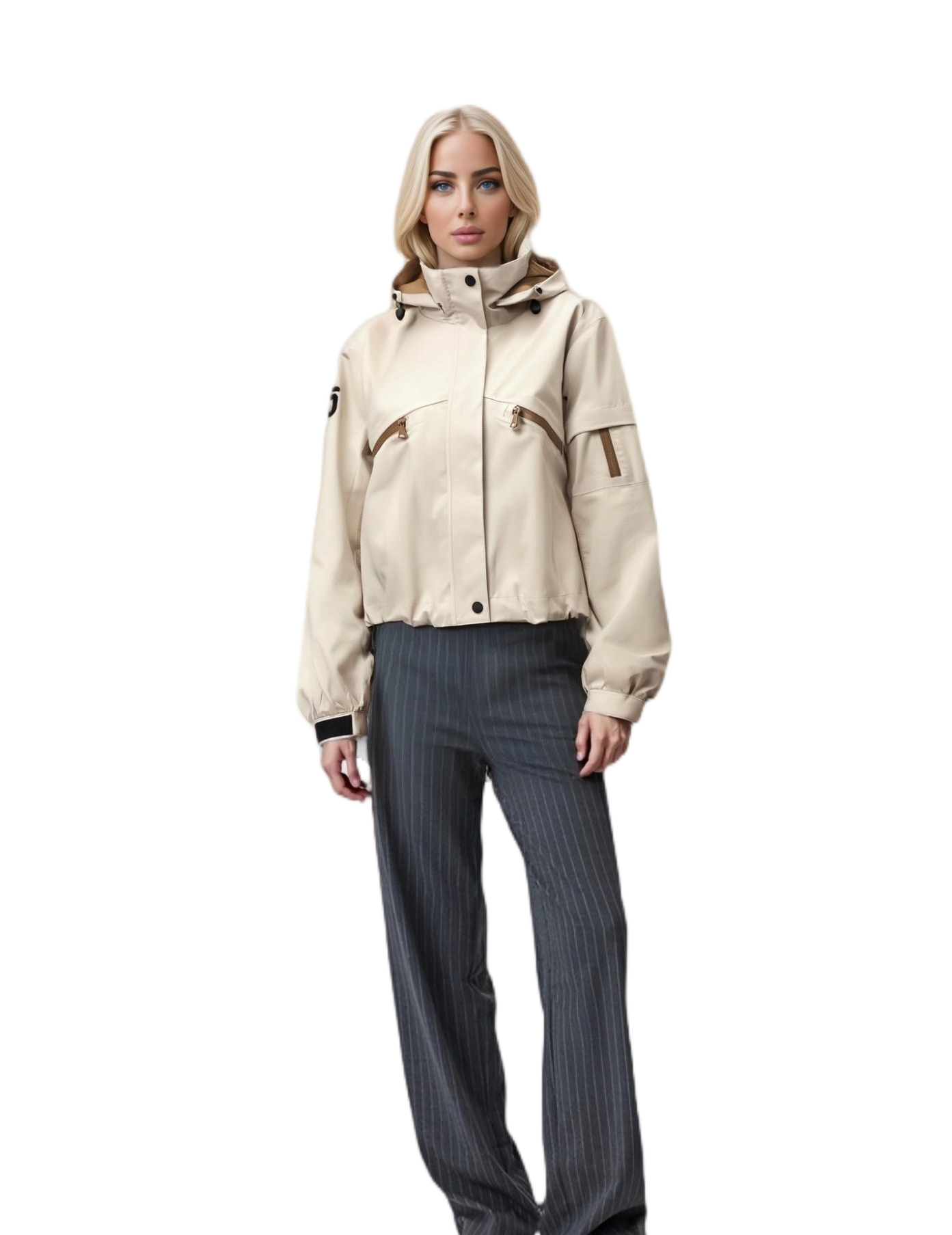 Stylish Waterproof Women's Short Trench Coat
