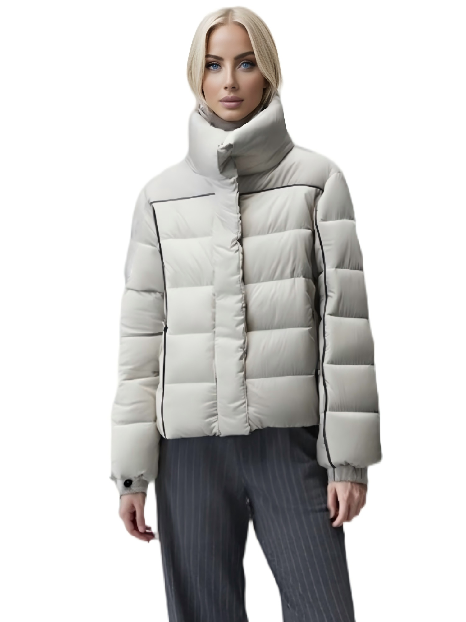 Stylish Ultra - Light Women's Down - like Puffer Coat