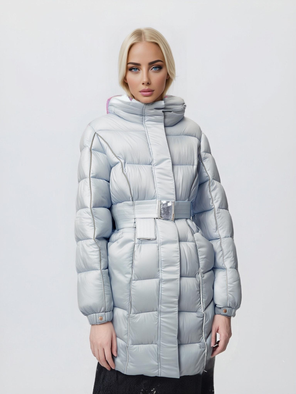 Stylish Ultra - Light Long Women's Down - like Puffer Coat