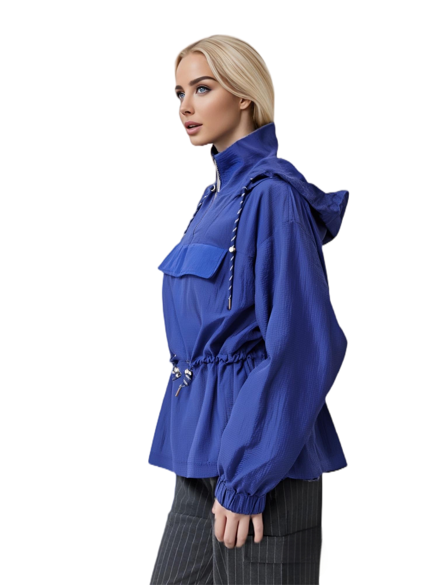 Stylish Glossy Windproof Women's Casual Jacket