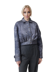  Stylish Tie - Dye Jacquard Women's Casual Jacket