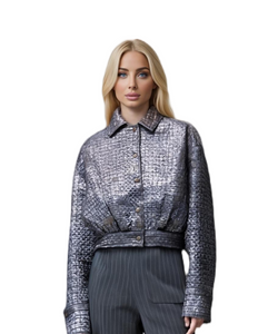  Stylish Tie - Dye Jacquard Women's Casual Jacket