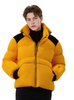Spandex & Matte Mixed Short Puffer Coat with Windproof Cuffs