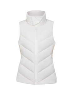 Training dames gewatteerd vest, stand van kraag lichtgewicht vest