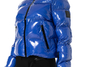 jacket ski ກັບໂລຫະເບິ່ງສີຟ້າທີ່ງົດງາມ
