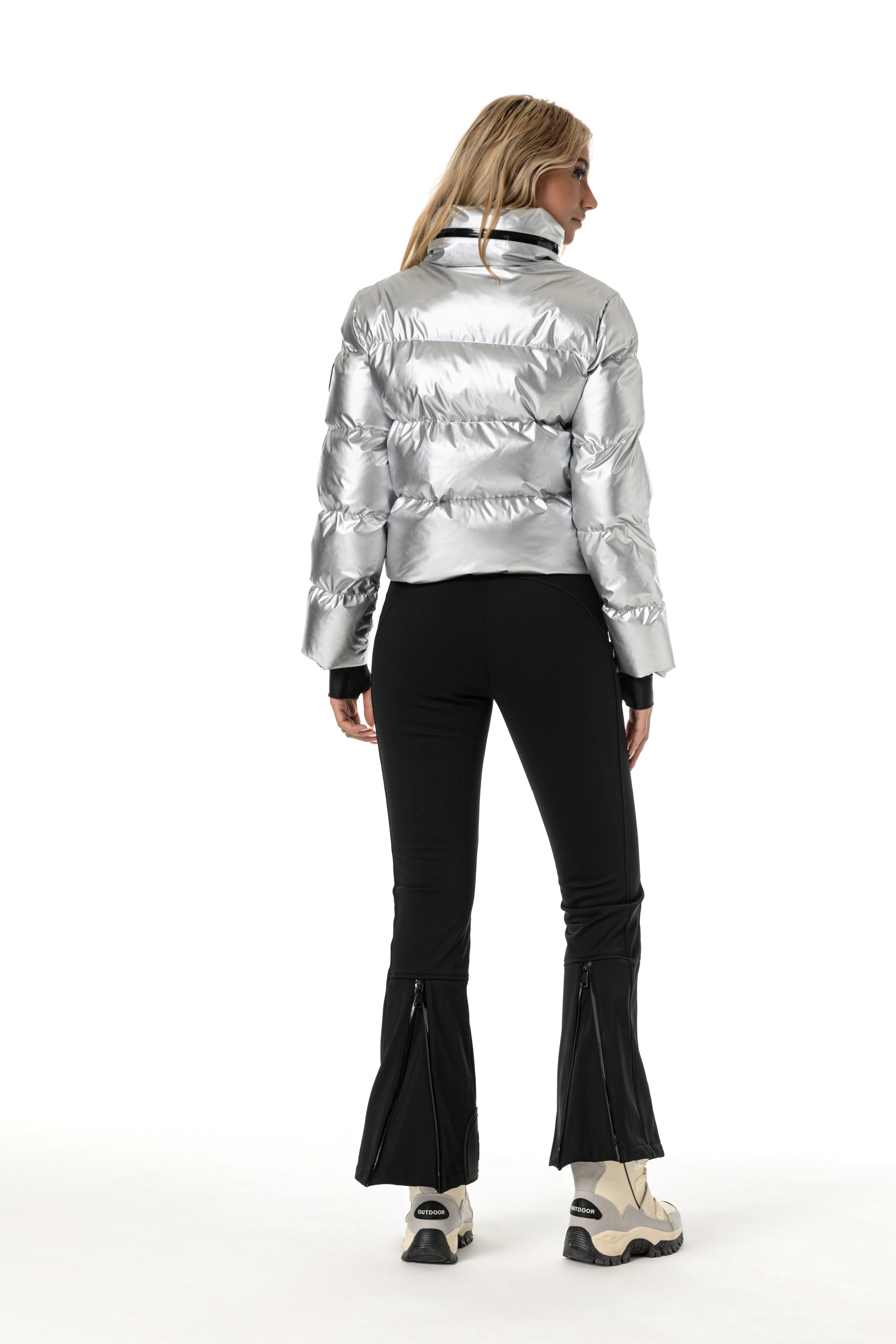 Ski Jacket with Metallic Look