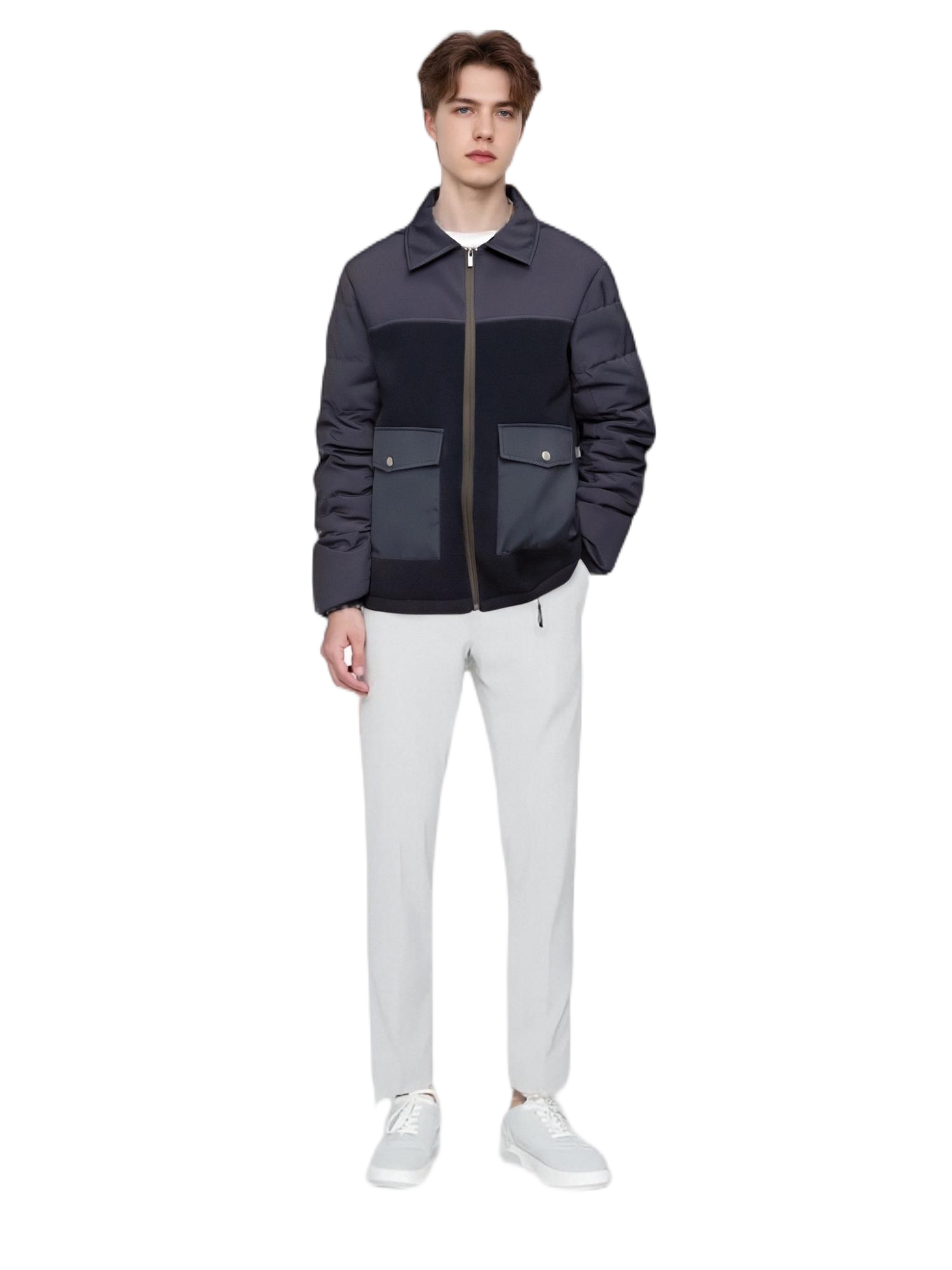 Stylish Patchwork Men's Casual Jacket