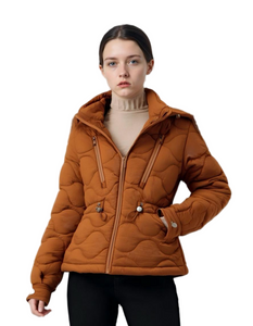 Short Lightweight Coat with Matte Nylon