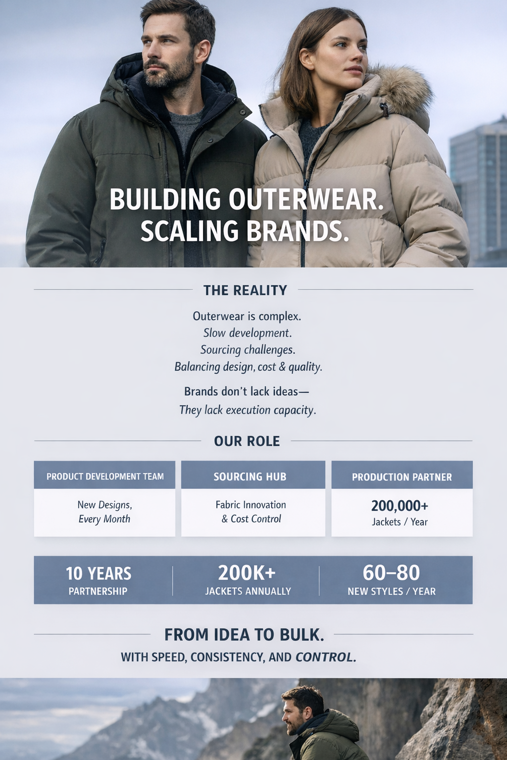 A 10-Year Outerwear Manufacturing Partnership Success