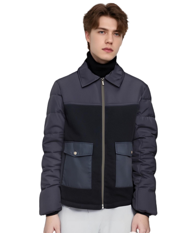 Stylish Patchwork Men's Casual Jacket