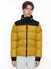 Matte & Lacquer Mixed Short Puffer Coat with Detachable Sleeves