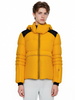 Spandex & Matte Mixed Short Puffer Coat with Windproof Cuffs