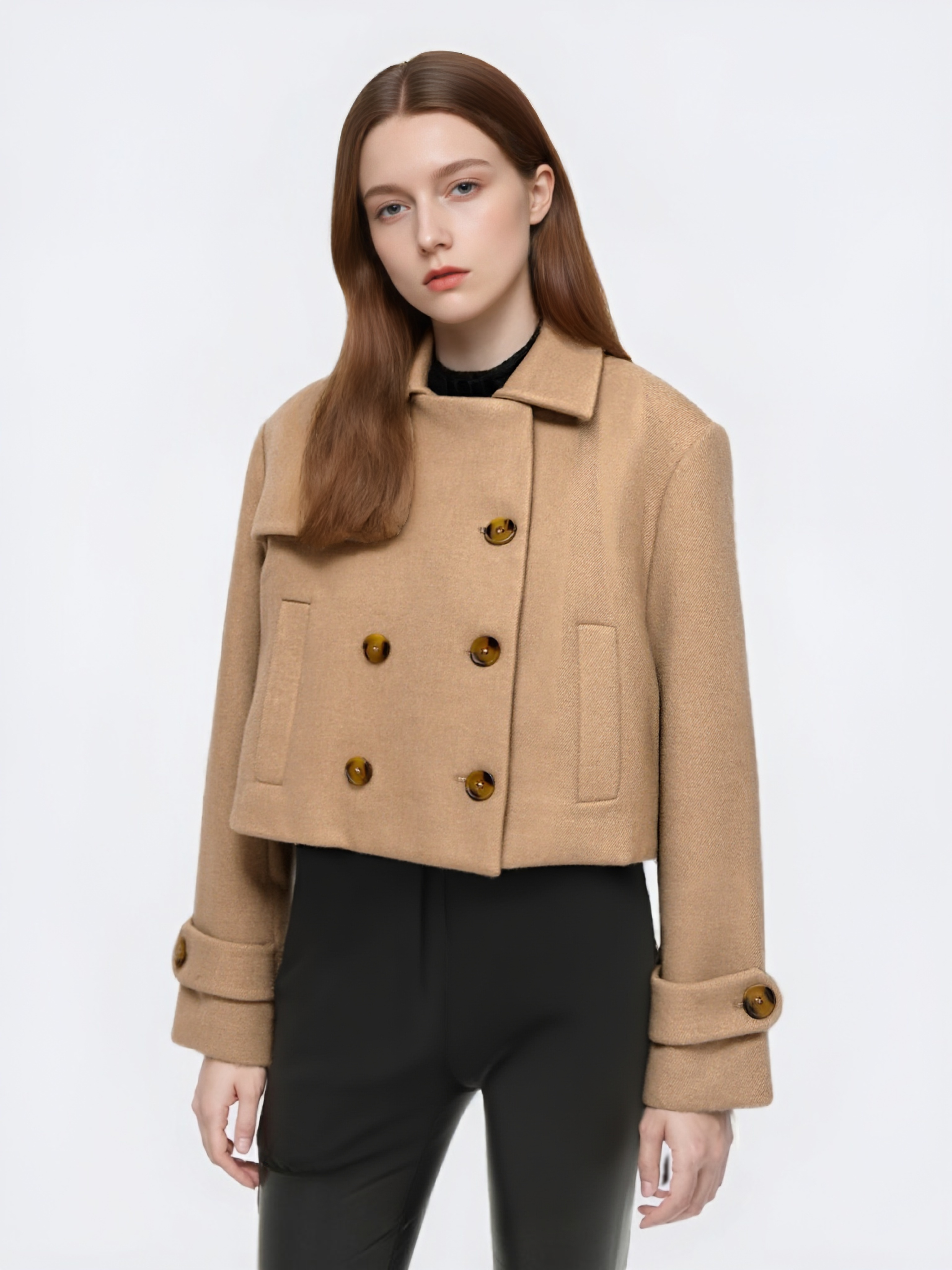 2-in-1 Modular Blazer-Collar Jacket with Quilted Vest 