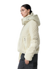 Short Puffer Coat with Mixed Materials