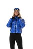 jacket ski ກັບໂລຫະເບິ່ງສີຟ້າທີ່ງົດງາມ