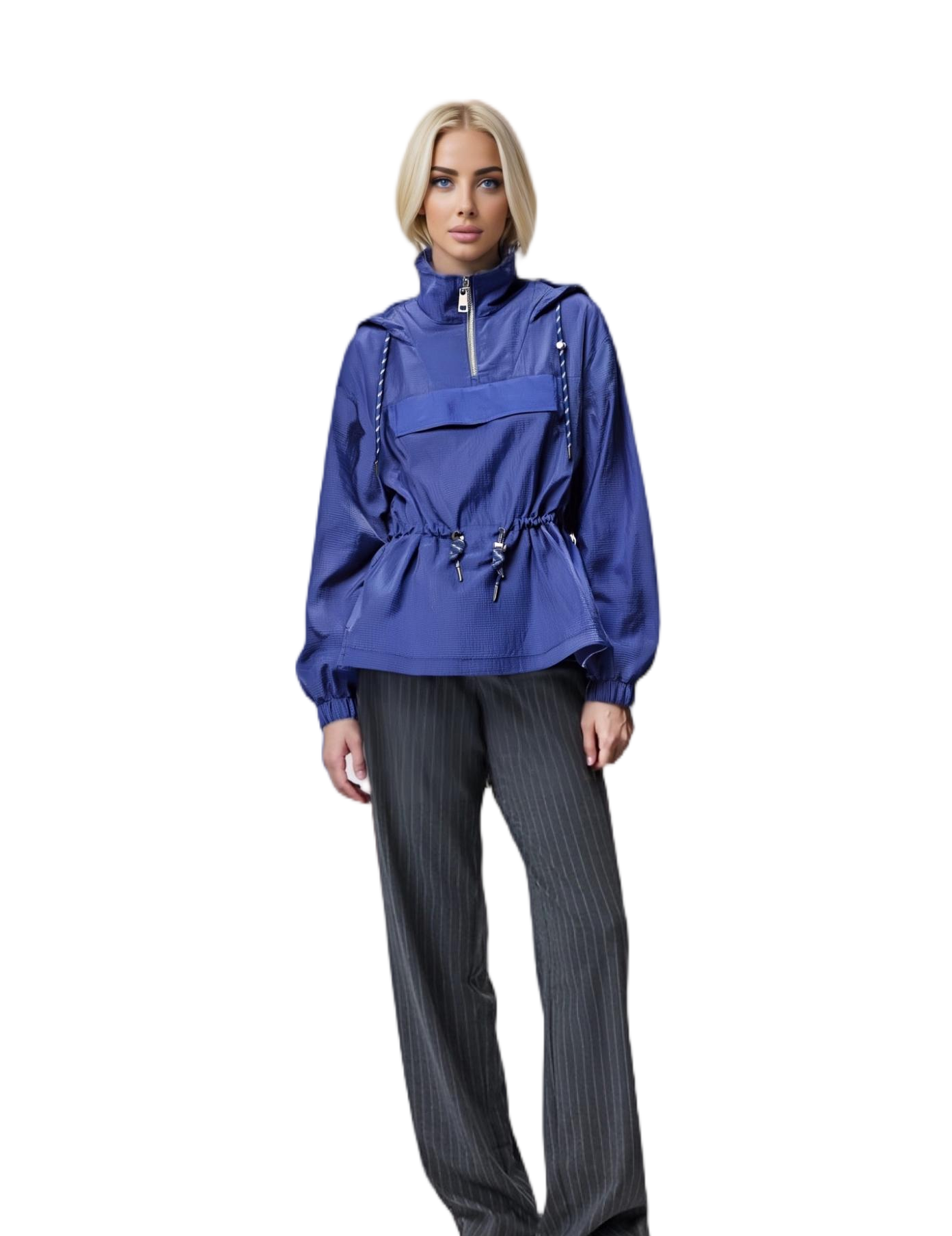 Stylish Glossy Windproof Women's Casual Jacket