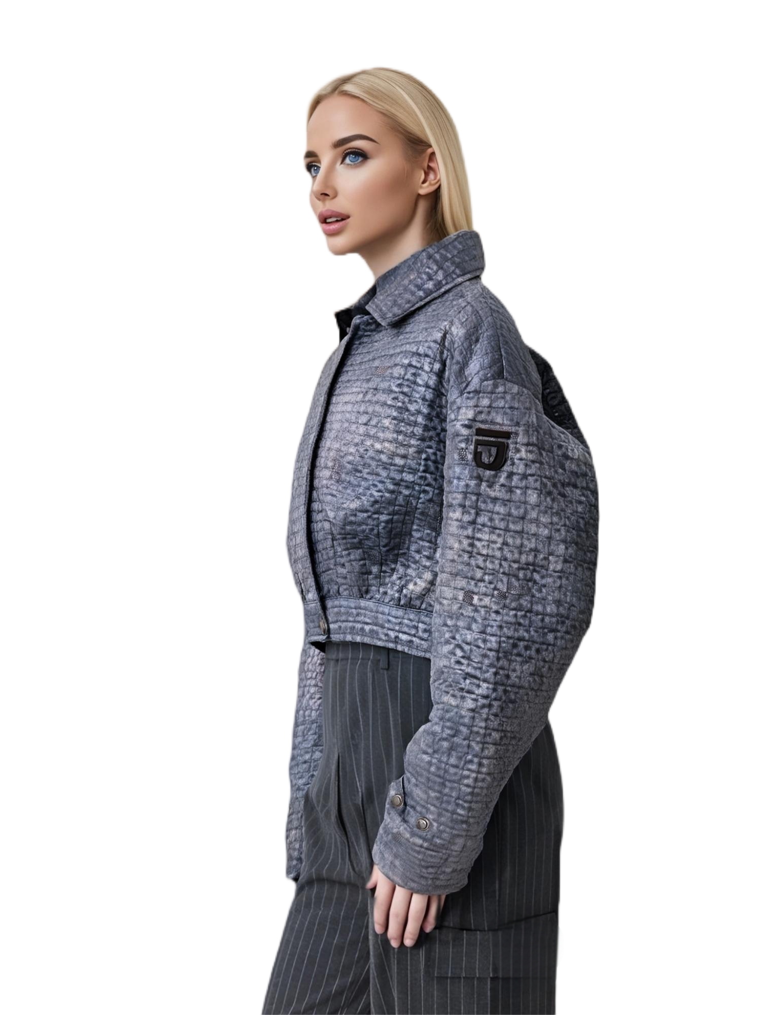  Stylish Tie - Dye Jacquard Women's Casual Jacket