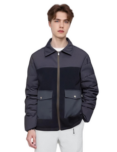 Stylish Patchwork Men's Casual Jacket