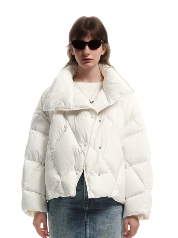 Duck Down jakna - nov jesenski visoki ovratnik preveliko diamantna odeja puffer