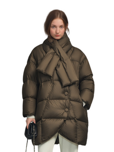 Frans design mid-length warm down jas voor vrouwen-high-end winter bovenkleding