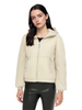 Short Puffer Coat with Mixed Materials