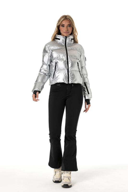 Ski Jacket with Metallic Look