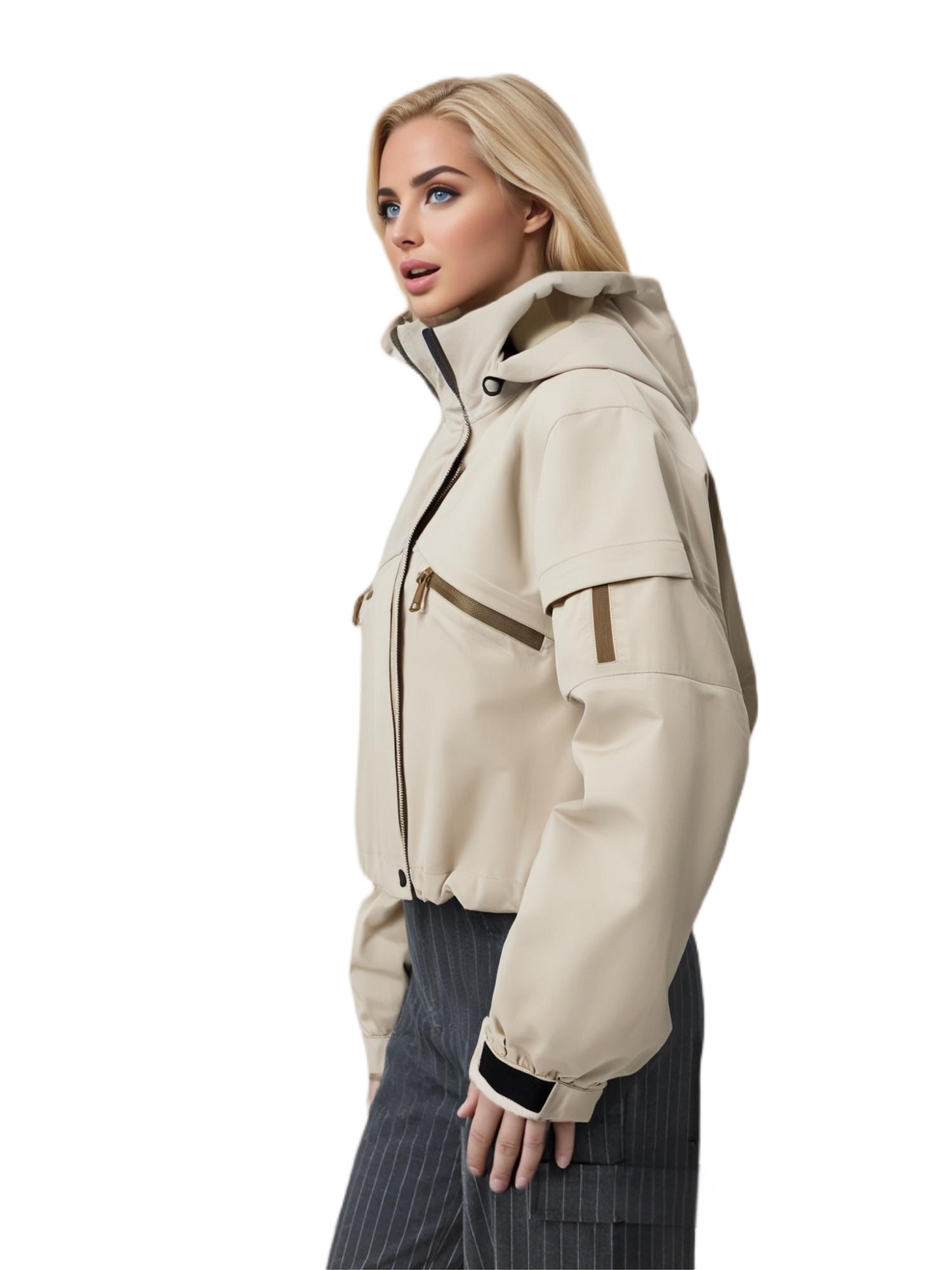 Stylish Waterproof Women's Short Trench Coat
