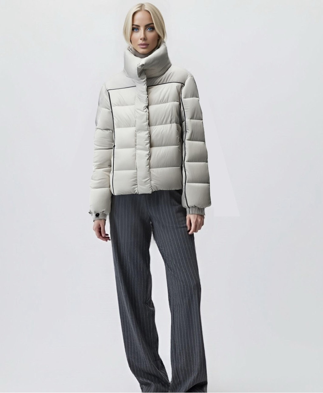 Stylish Ultra - Light Women's Down - like Puffer Coat