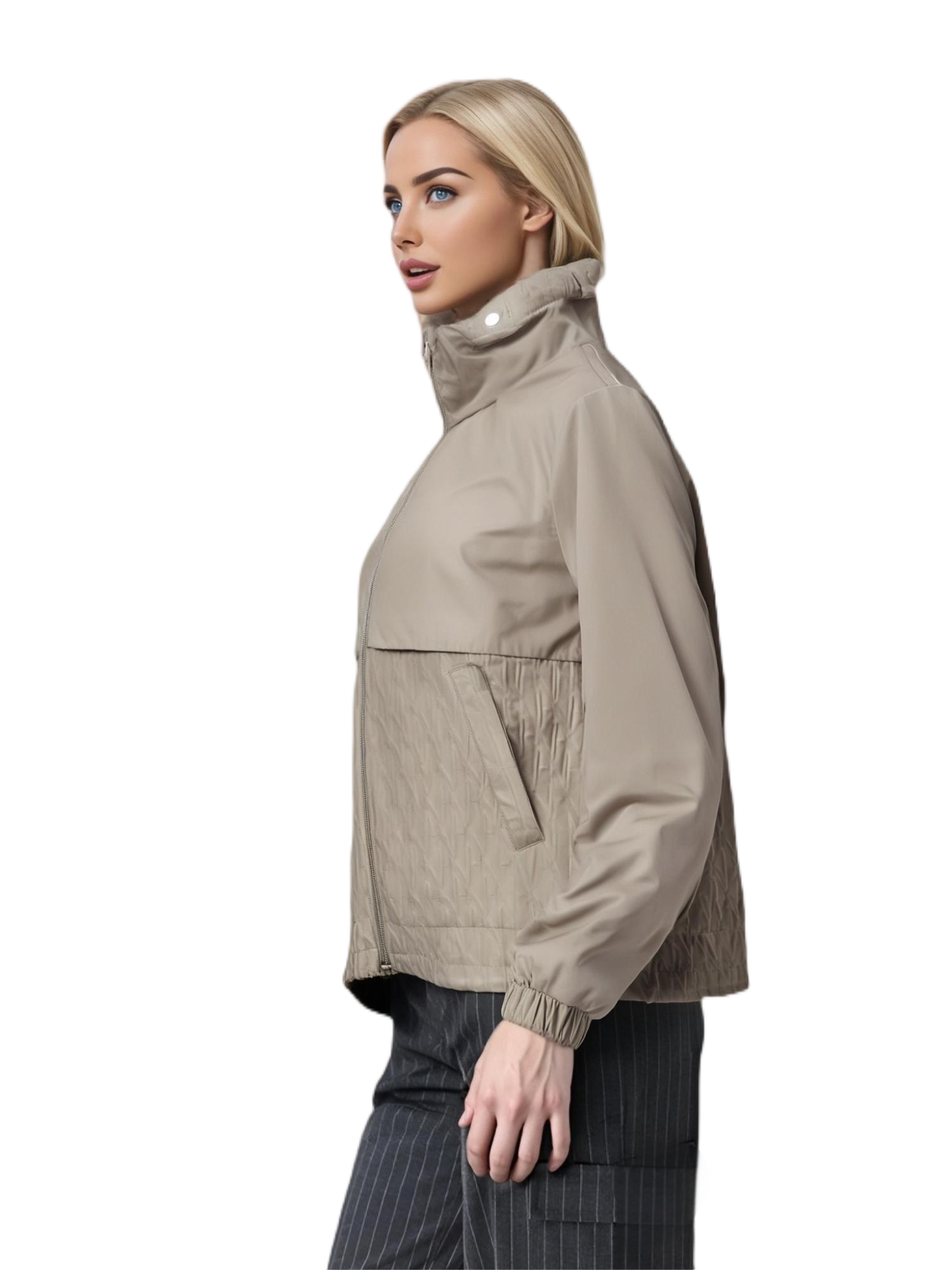 Stylish Patchwork Women's Casual Jacket