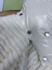 Short Puffer Coat with Mixed Materials