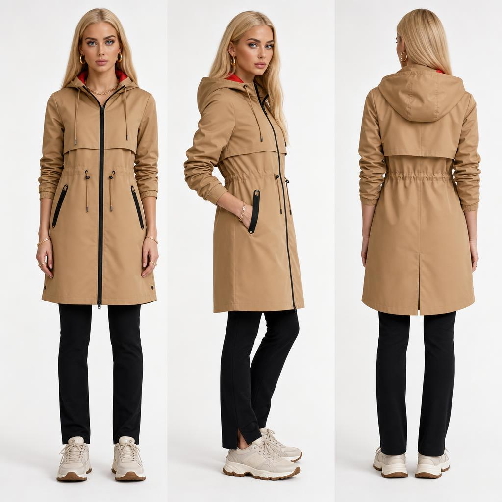 Naka-istilong Contrast - Kulay na Waterproof at Breathable Raincoat Jacket
