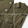 Long 2-in-1 Trench Coat – Detachable Bottom, Dropped Shoulders, Blazer Collar, Converts from Long Trench to Short Jacket