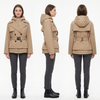 Women’s 2-in-1 Convertible Trench Coat – Removable Quilted Vest, Water-Repellent Twill, Belted Waist, Hooded