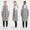 Women’s Long Color-Blocked Nylon Anorak – Adjustable Waist, Water-Repellent, Everyday Adventure