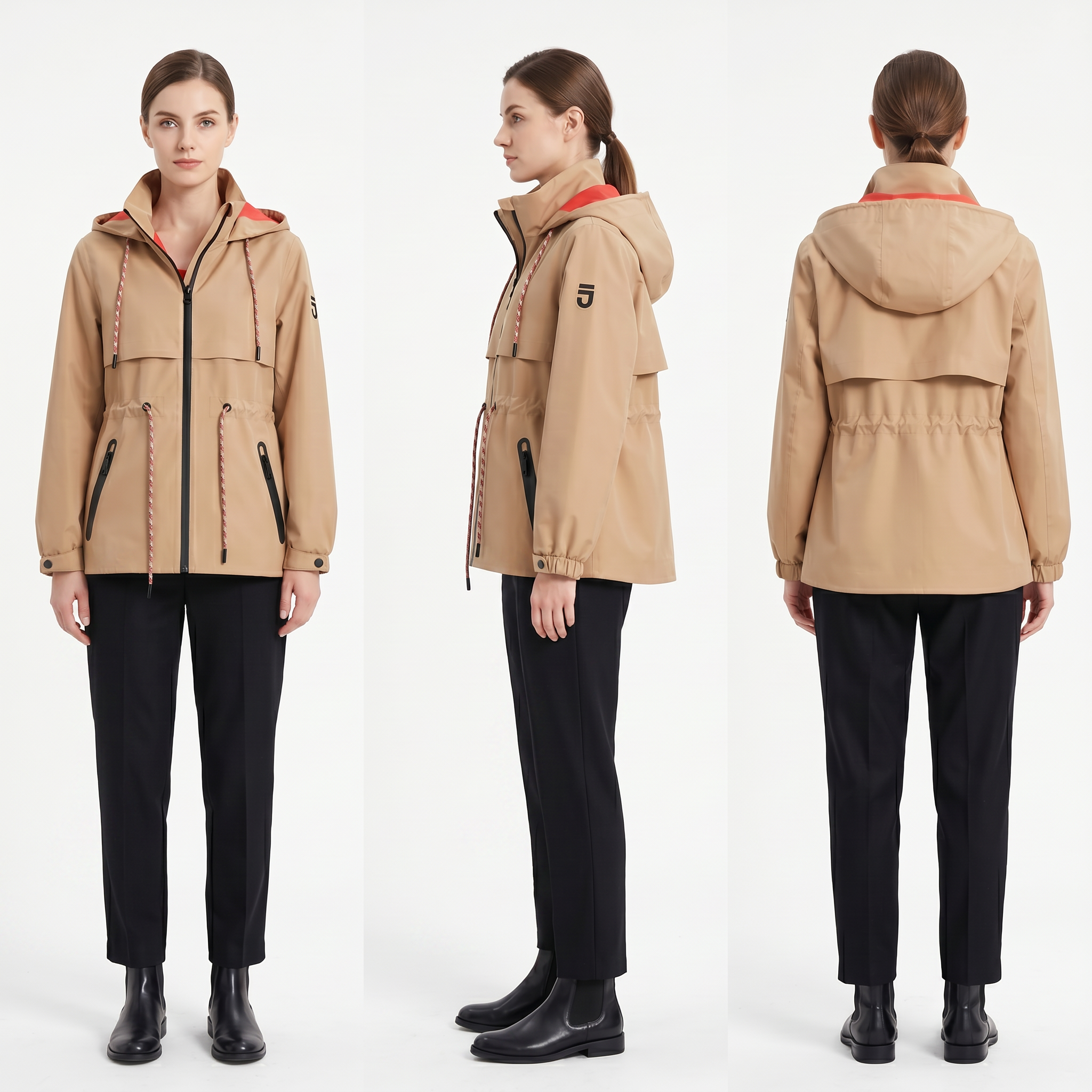 Women’s 2‑in‑1 Detachable Modular Long Jacket – Windproof & Waterproof