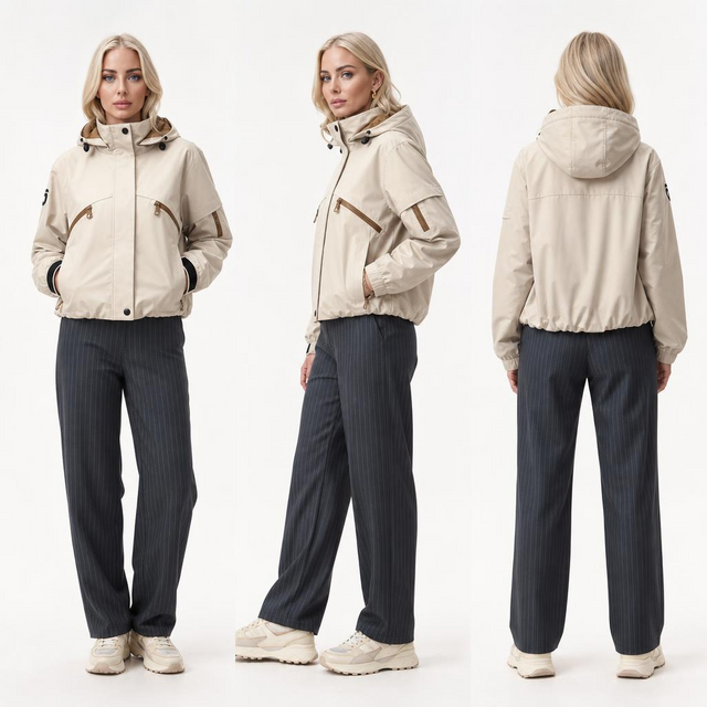 Stylvolle waterdigte vroue se kort trenchcoat