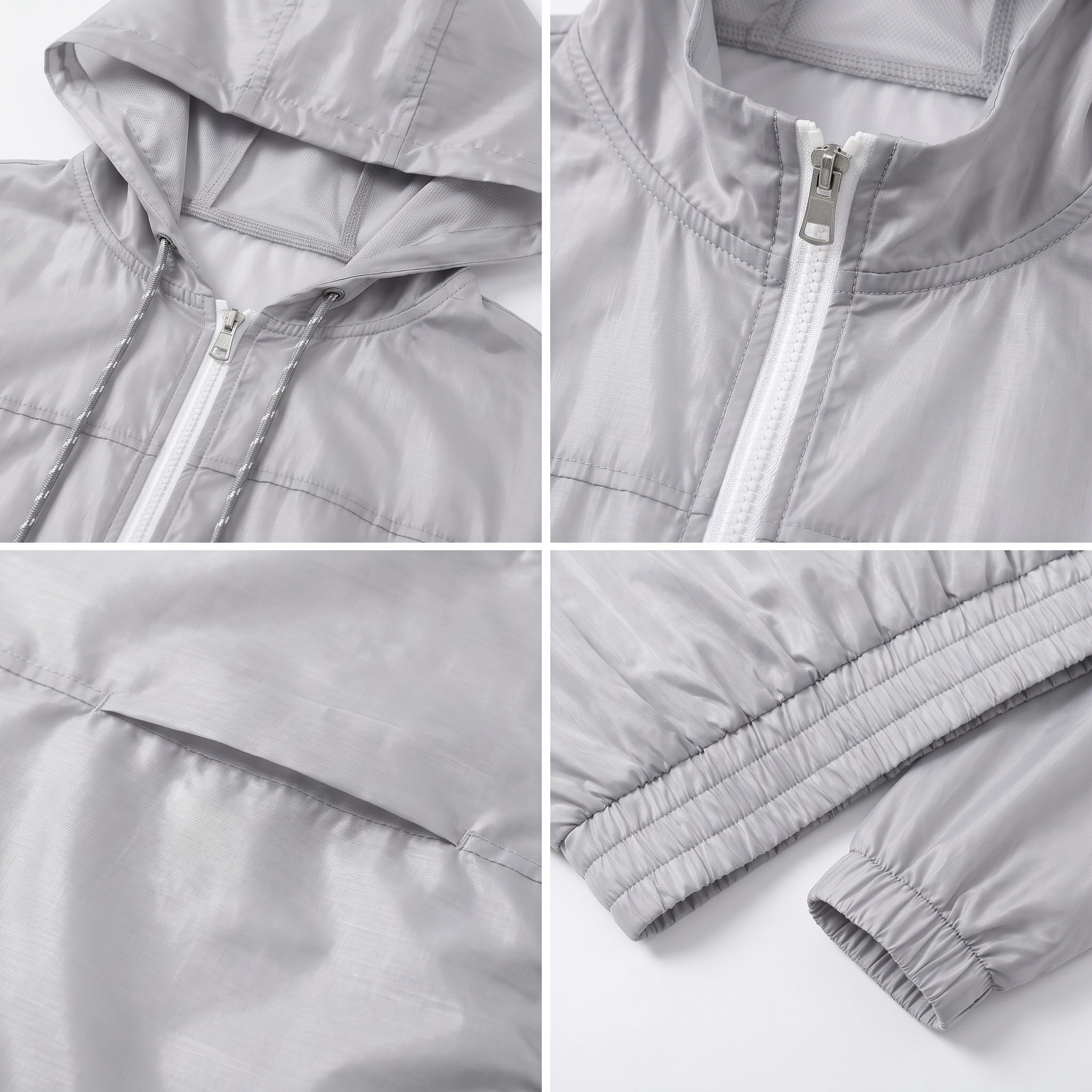 Women’s Sheer Transparent Hooded Windbreaker – Lightweight Water-Repellent, Boxy Relaxed Fit, Everyday Layering