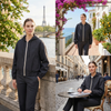 Women’s Boxy Hooded Bomber Jacket – Faux Denim Twill, Water-Repellent, Urban Relaxed Fit